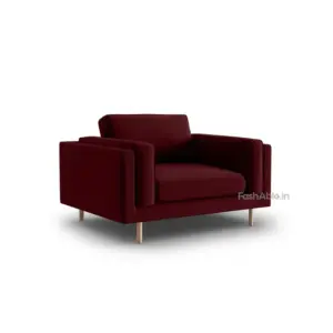 Petal Velvet Sofa Single Seater