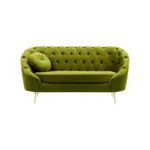 Hayat Velvet 2 Seater Modern Sofa 66" - Image 4