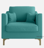 Amira Velvet Modern 1 Seater Sofa 32" - Image 5