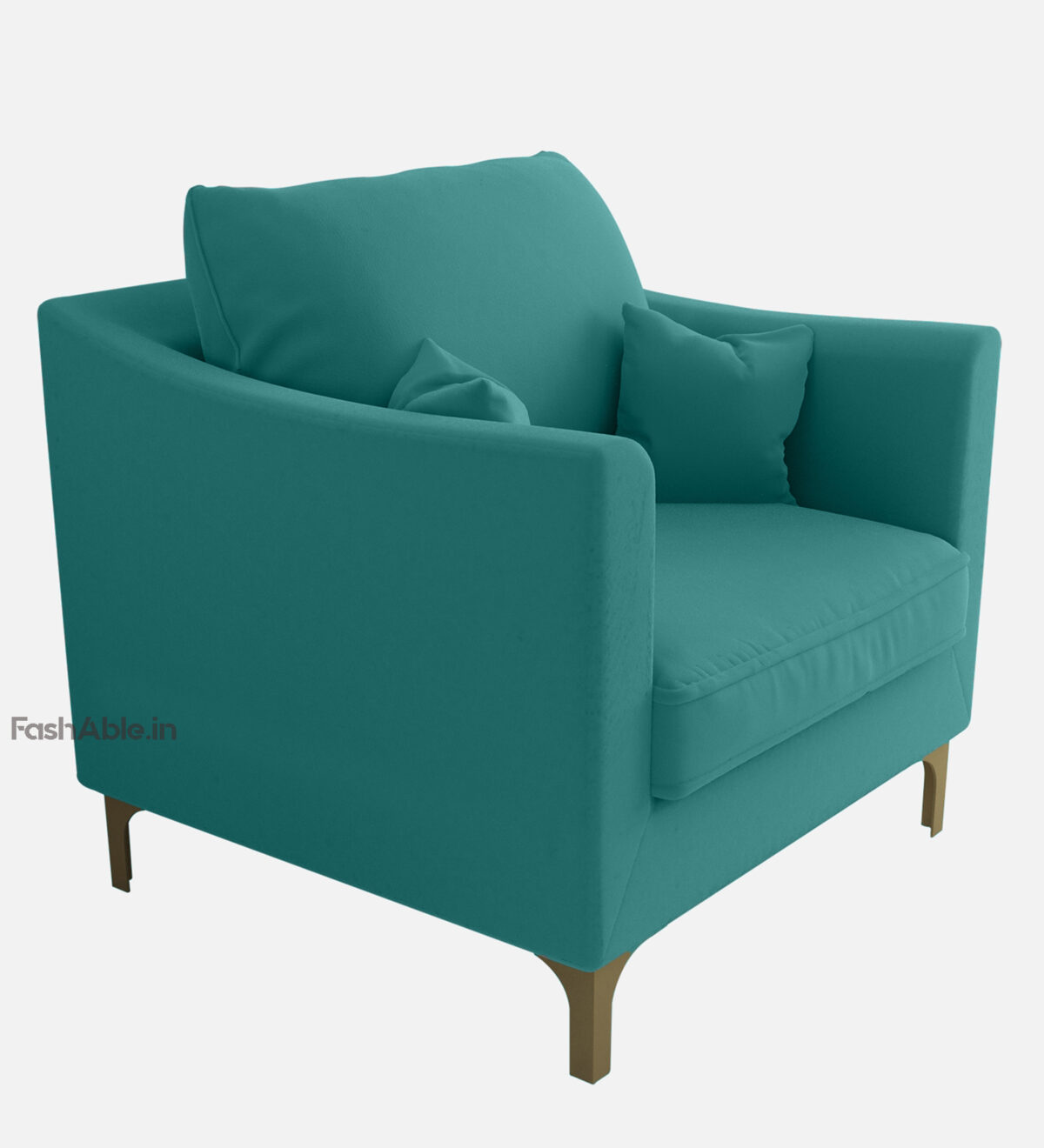 Amira Velvet Modern 1 Seater Sofa 32" - Image 4