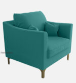 Amira Velvet Modern 1 Seater Sofa 32" - Image 4