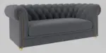 Kia Velvet Chesterfield 2 Seater Sofa 58" - Image 2