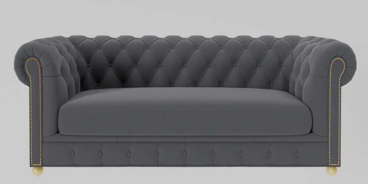 Kia Velvet Chesterfield 2 Seater Sofa 58" - Image 4