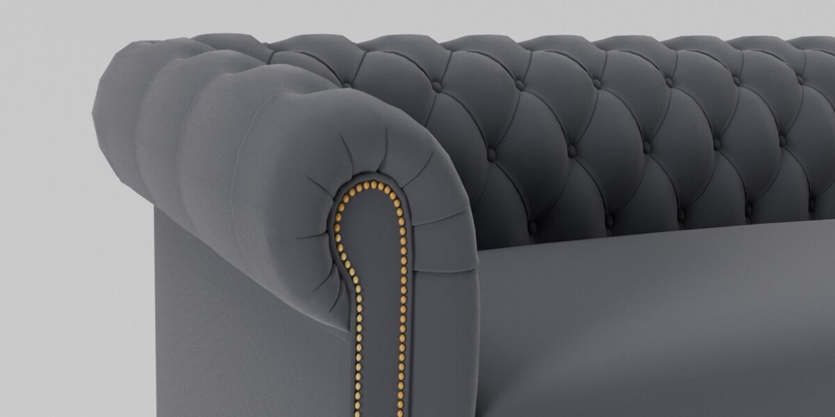 Kia Velvet Chesterfield 2 Seater Sofa 58" - Image 6
