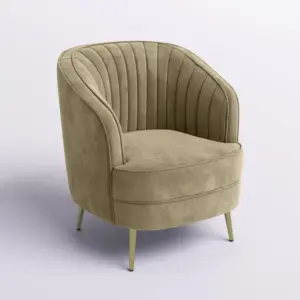 Nora Velvet One Seater Sofa Mid Century 30"