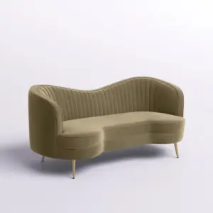 Nora Velvet Sofas Three Seater