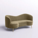 Nora Velvet Mid Century 2 Seater Sofa 50" - Image 4