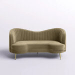 Nora Velvet Mid Century 2 Seater Sofa 50" - Image 5