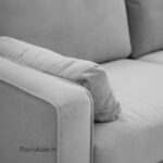 Olivia Velvet 1 Seater Mid-Century Sofa 33" - Image 4