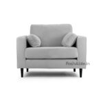 Olivia Velvet 1 Seater Mid-Century Sofa 33" - Image 2