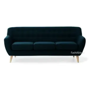 Lyra Sofa Three Seater Fabric Modern 76"
