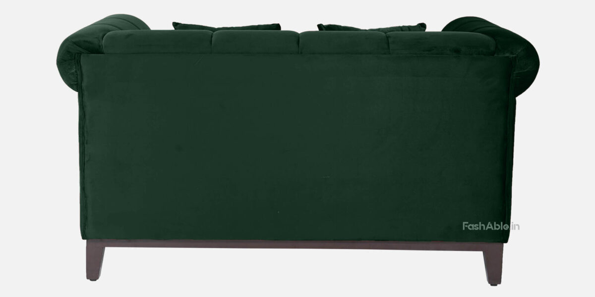Emerald Velvet Rolled Arm 2 Seater Sofa 58" - Image 5