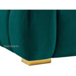 Evelyn Velvet Tuxedo 1 Seater Sofa Gold Leg 36" - Image 7