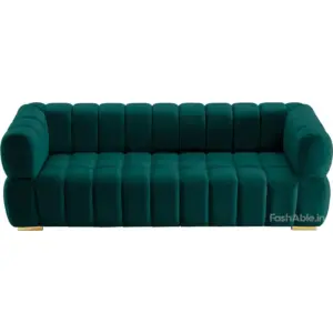 EvelynTuxedo Sofas 3 Seater Gold Leg