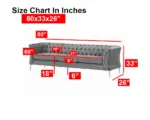 Jemma 3 Seater Sofa Size Chart – Precise and detailed size chart for the Jemma 1-seater sofa, featuring key dimensions to help customers select the ideal fit for their home or office.