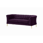 Jemma Velvet Chesterfield 2 Seater Sofa 58" - Image 2