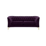 Jemma Velvet Chesterfield 2 Seater Sofa 58" - Image 4