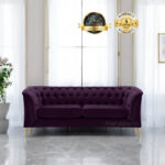 Jemma Velvet Chesterfield 2 Seater Sofa 58"