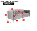 Kinsley 3 seater sofa size chart