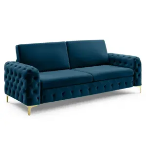 Quincy Sofa 3 Seater Gold Leg