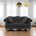 Quinn Velvet Rolled Arm 2 Seater Sofa (1)