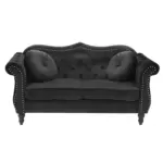 Quinn Velvet Rolled Arm 2 Seater Sofa (2)