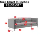 Quentrell 3 seater size chart