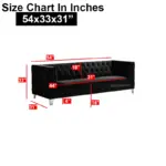 Irwin 2 seater sofa size chart