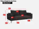 Irene 2 seater sofa size chart