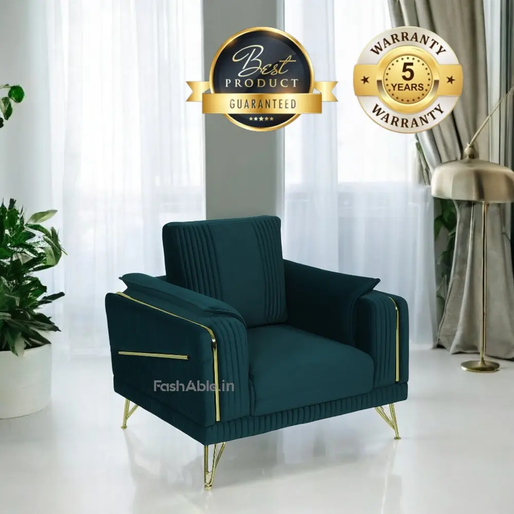 Irene Velvet 1 Seater Sofa (1)