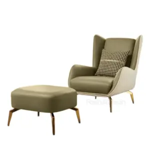 Lyricen Wing Chair + Ottoman Set