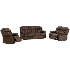 LaidBack Manual Sofa With Recliner (Set of 3)