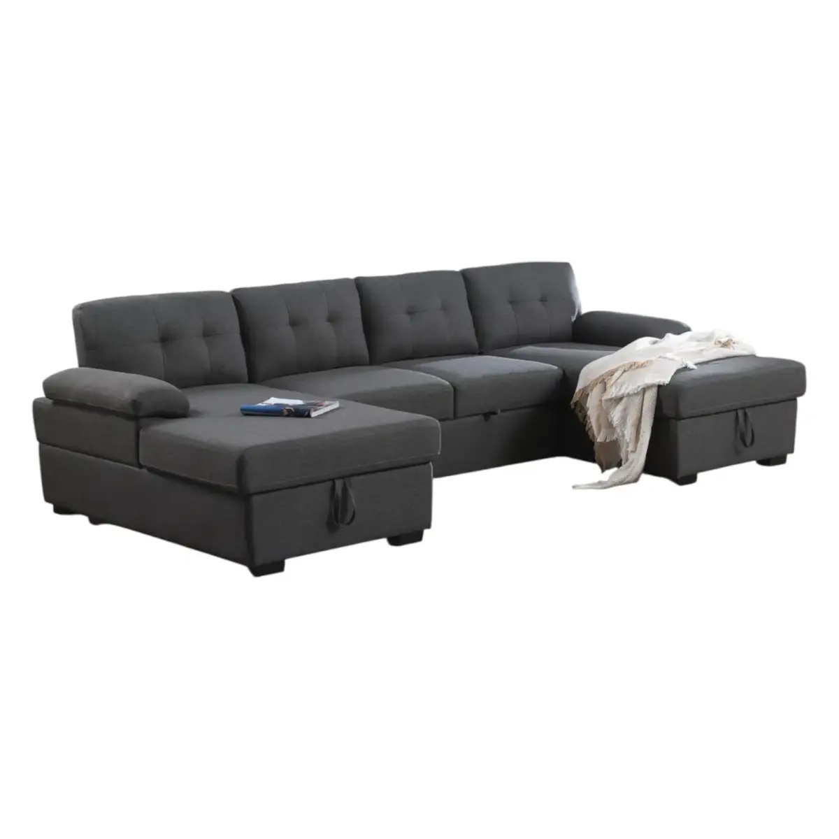 Allan+120”+Sectional+Sofa+Couch+Sleeper+Bed+With+Storage+Double+Reversible+Chaise-1286339913