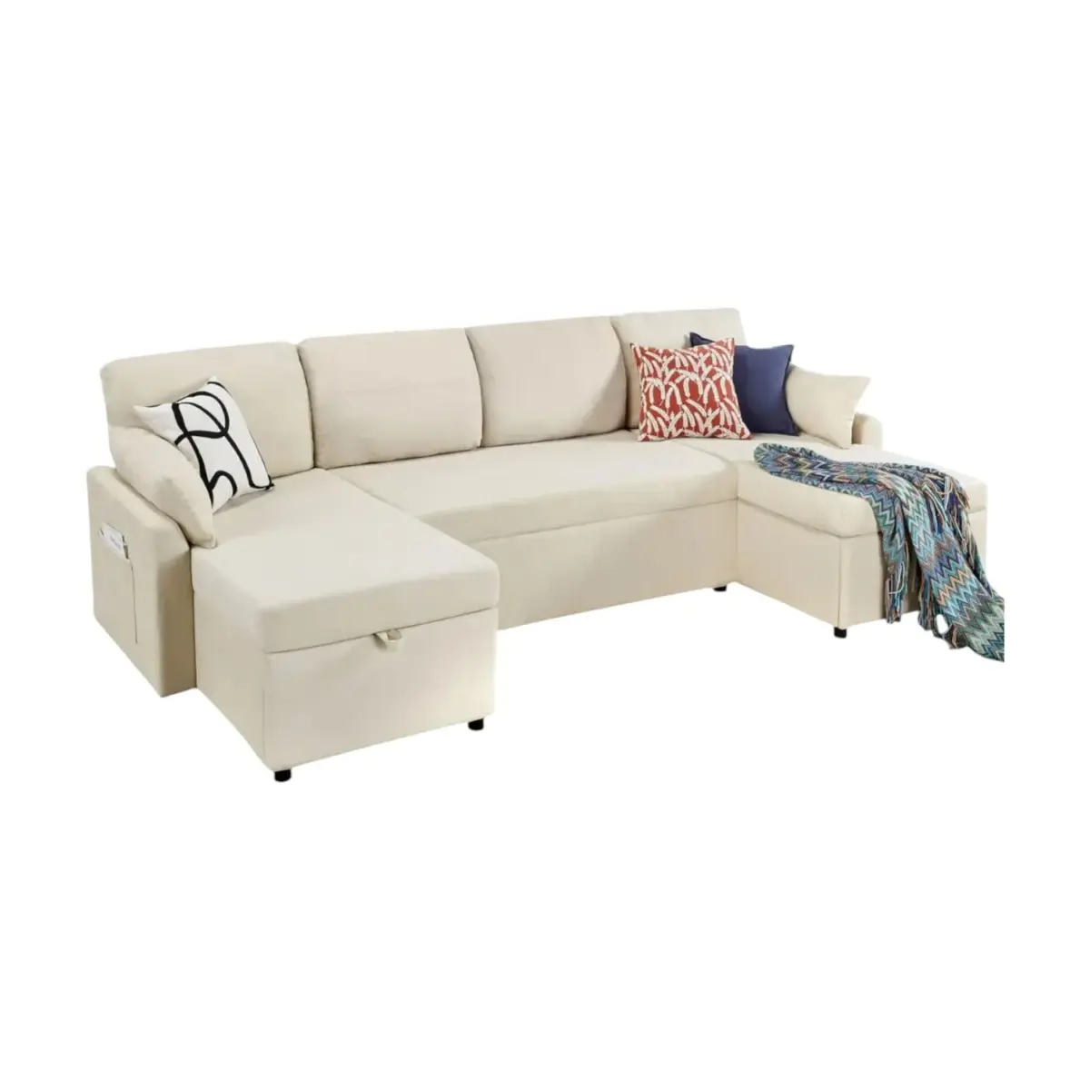 Aristo Sofa-CumBed beige (3)