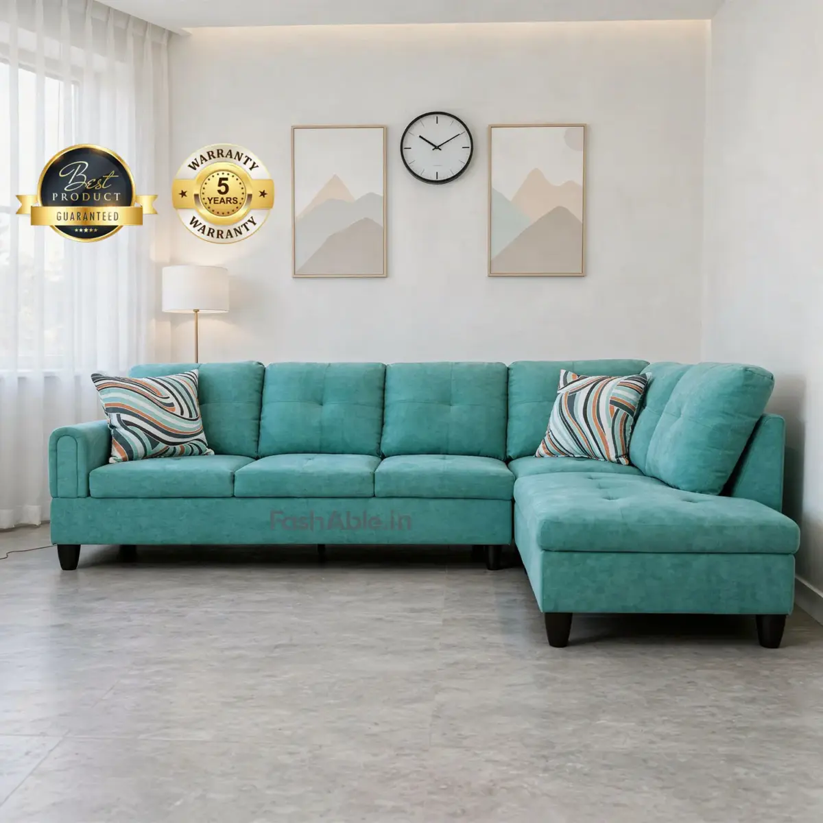 Chelmsford LHS Sofa TealGreen (4)