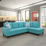 Chelmsford LHS Sofa TealGreen (6)
