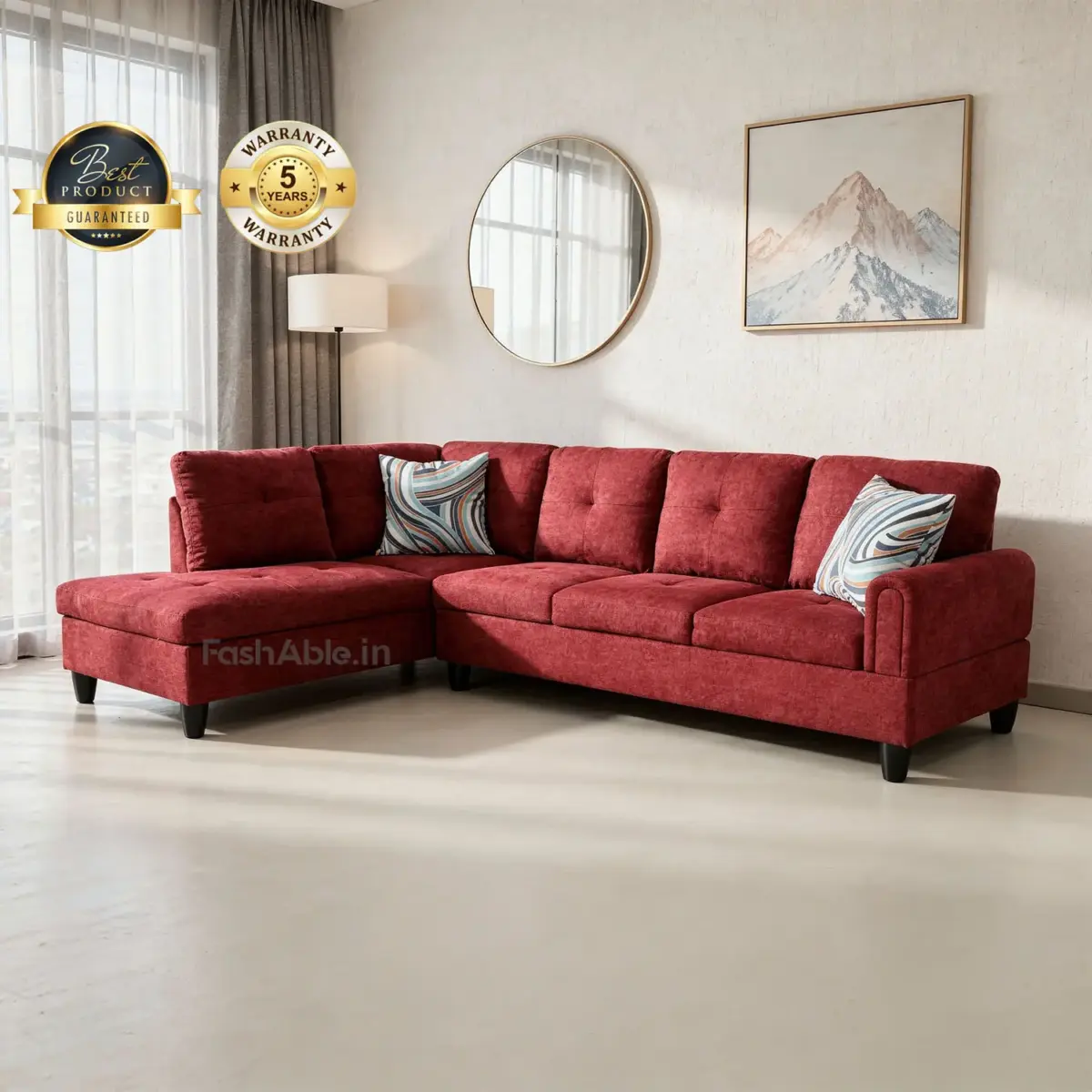 Chelmsford RHS Sofa Red (1)
