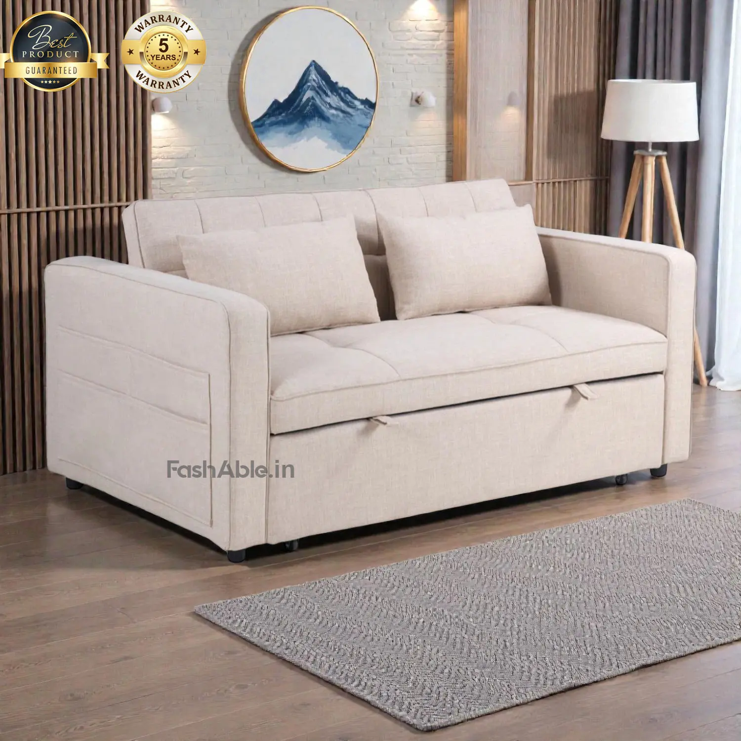 Comfora Sofa Cum Bed Beige (18 ) Comfora Sofa Cum Bed Beige (18 )