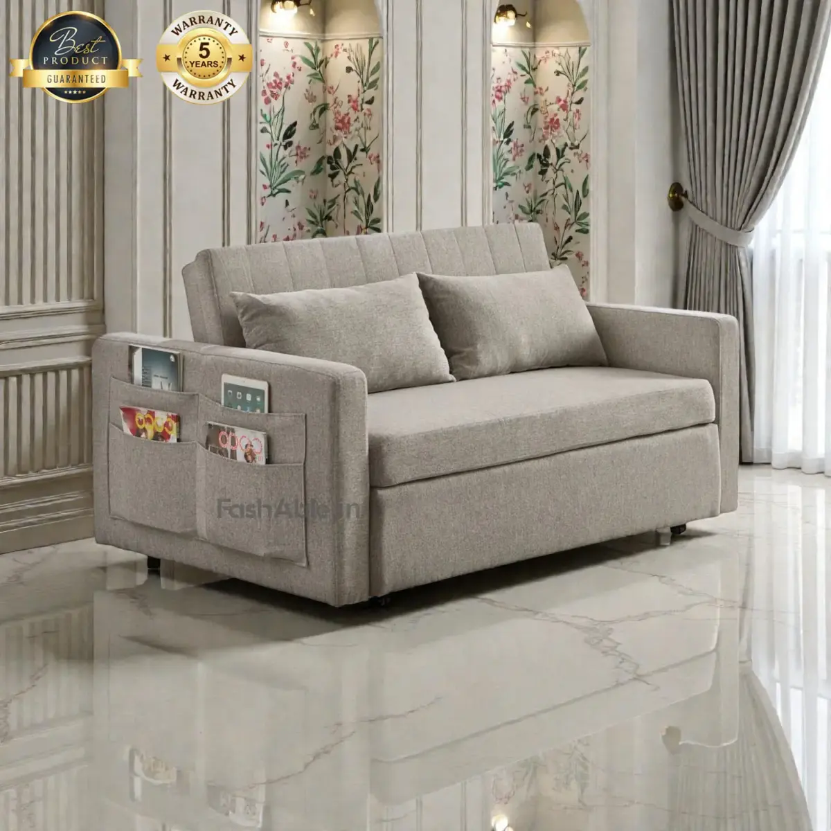 CoziRest Sofa CumBed LightGry (1)