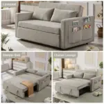 CoziRest Sofa CumBed LightGry (16)