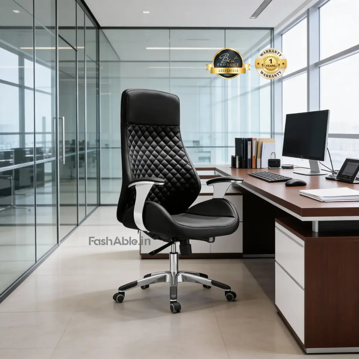 Crownline Hb Office Chair Blk (5)