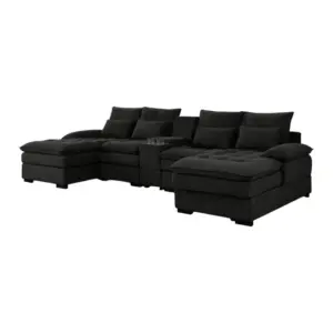 Everleigh L Shaped Couch Chaises Sofa 130″
