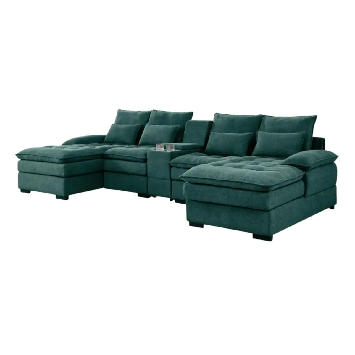 Everleigh Chaises Sofa Green (4)