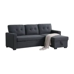 Lussofy LHS Chaise L-Shaped Couch Sofa-CumBed 78″