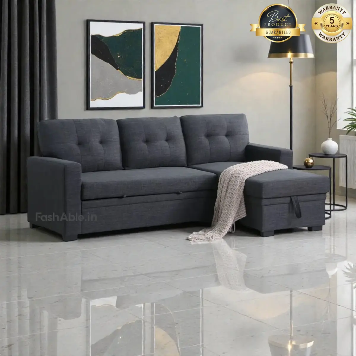 Lussofy Sofa-CumBed Blk (5)