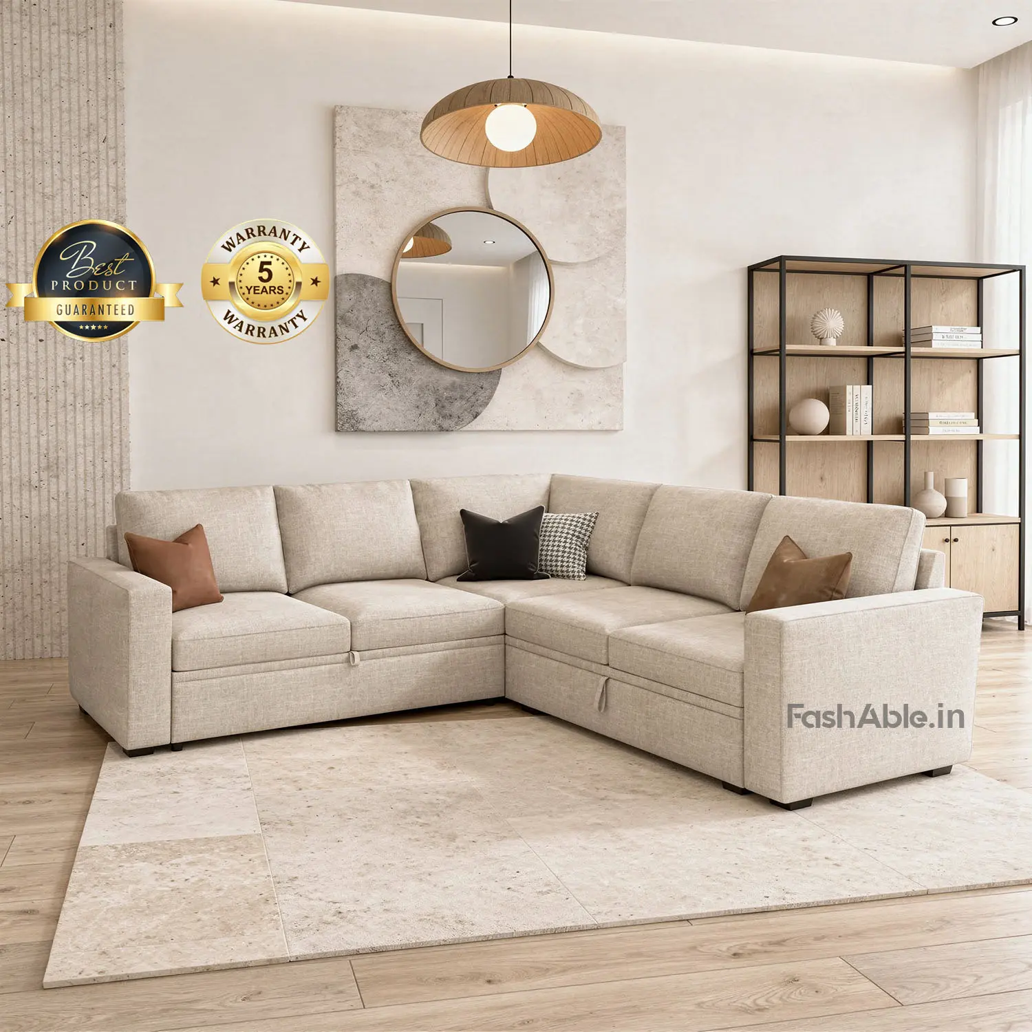 Nooklyn Corner Sofa Beige (1) Nooklyn Corner Sofa Beige (1)