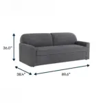 Serta®+Willard+89.6”+Full+Sleeper+Sofa+Modern+Boho+Easy+Assembly+Dream+Coil+Comfort+Chenille+Fabric-116661543