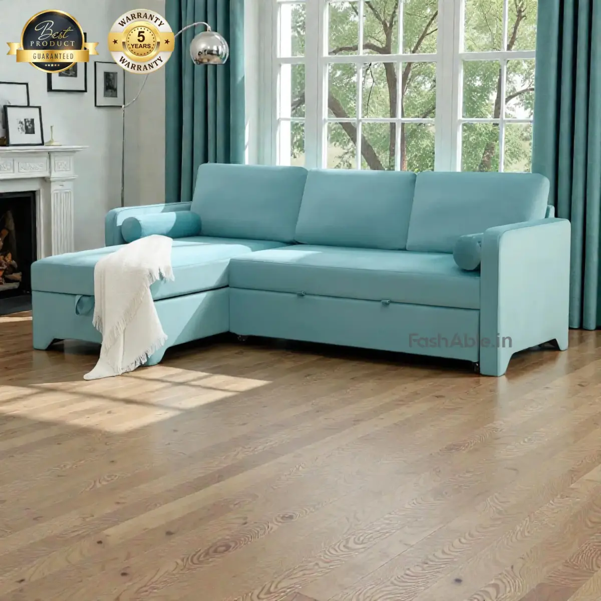 SnugShift Sofa-CumBed Sblue (1)