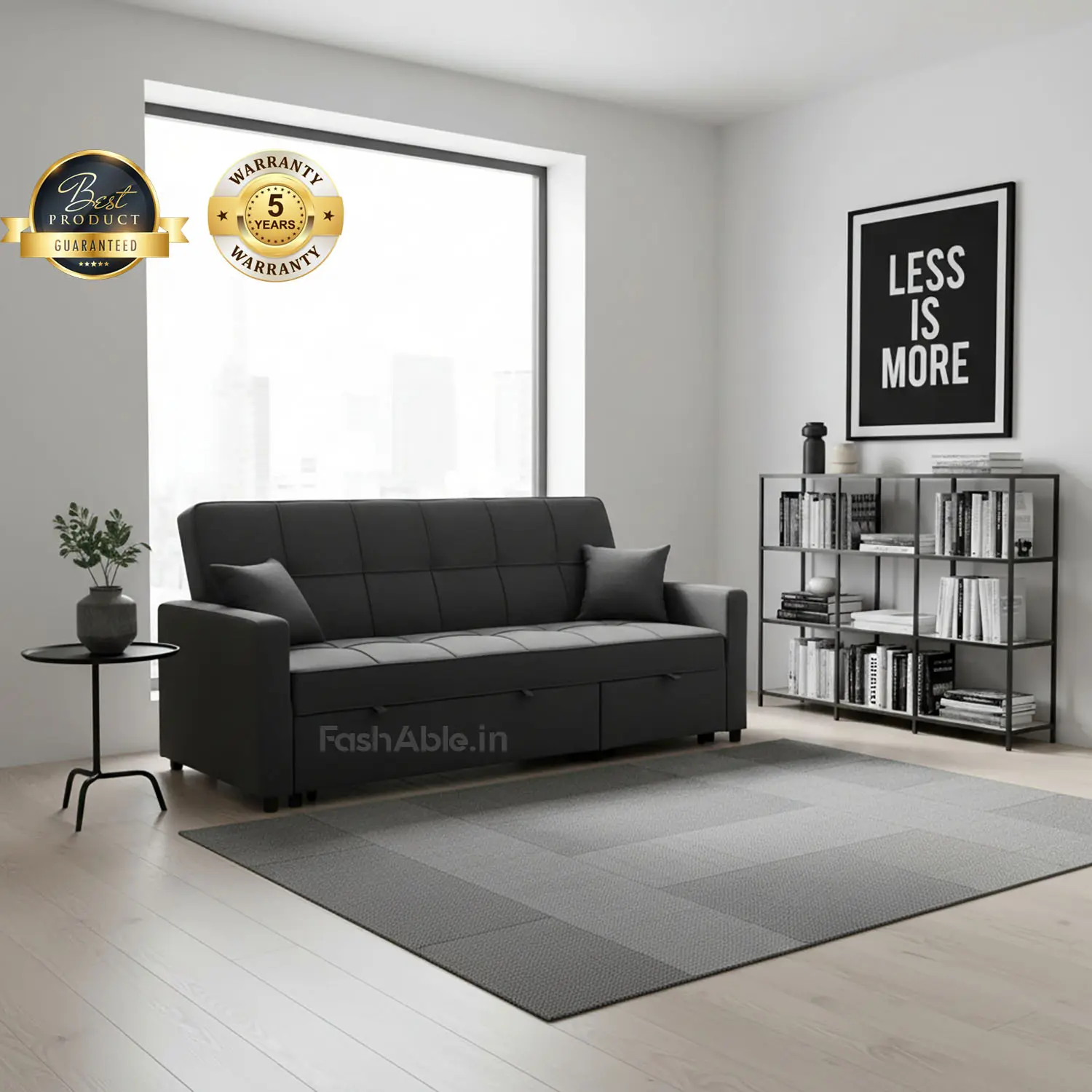 Soflair Sofa CumBed Dgry (9) Soflair Sofa CumBed Dgry (9)