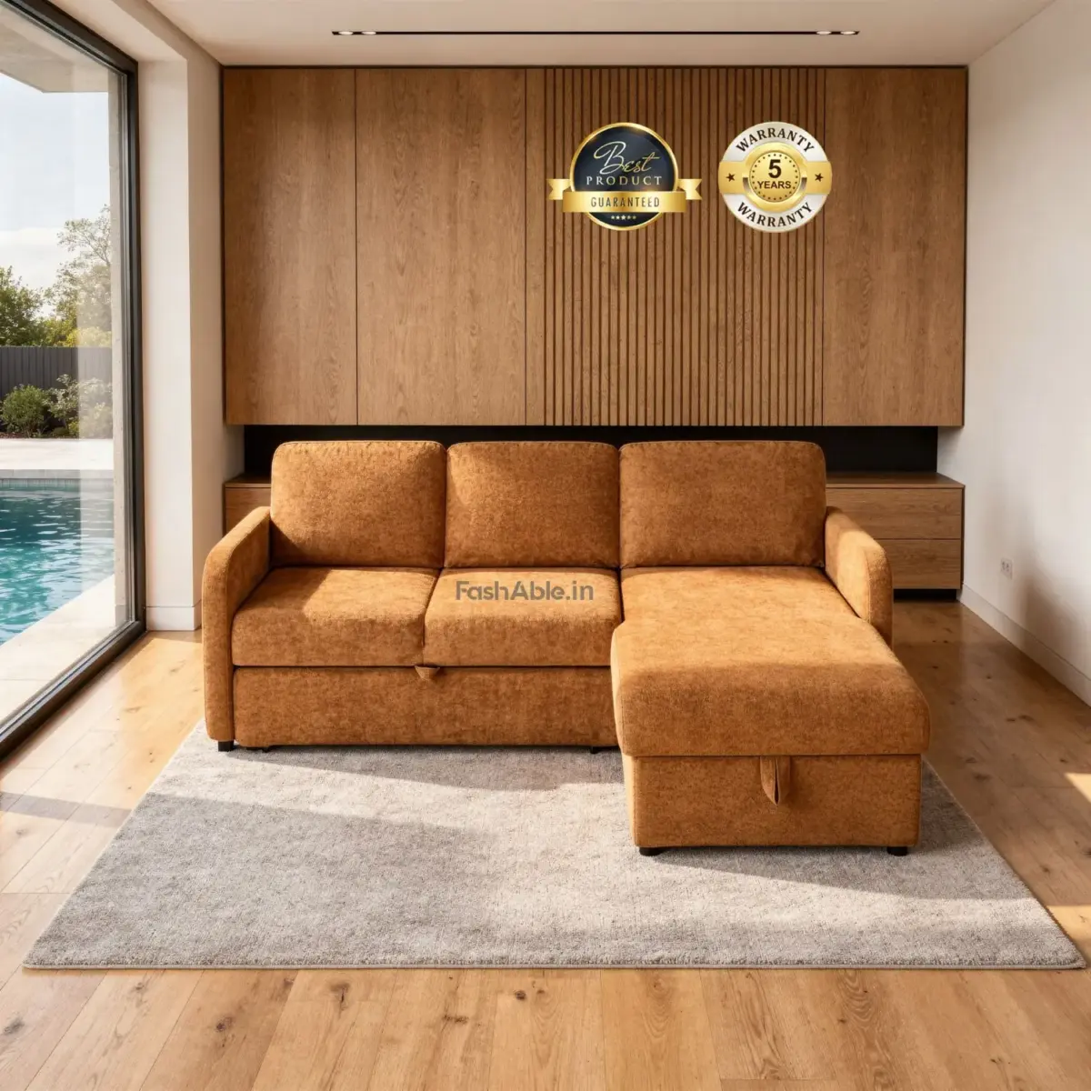 Spaceza Sofa CumBed orng (9)